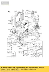 Here you can order the hose-cooling from Kawasaki, with part number 390621353: