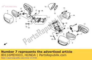 Honda 80116MEH003 permanecer comp., r. espelho - Lado inferior