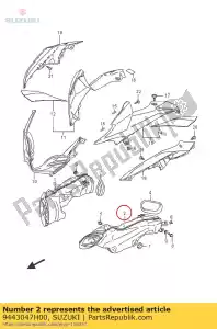 suzuki 9443047H00 cano, entrada de ar - Lado inferior