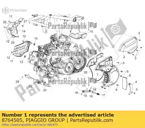 Piaggio Group 8764505 moteur cpl. 850 cc - La partie au fond