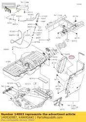 Ici, vous pouvez commander le 01 couvercle, tuyau de reniflard auprès de Kawasaki , avec le numéro de pièce 140930987: