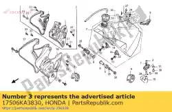 Aquí puede pedir goma b, ajuste del tanque de Honda , con el número de pieza 17506KA3830: