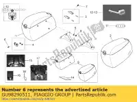 GU98290511, Piaggio Group, specjalna ?ruba z ?bem walcowym m5x10 moto-guzzi california vintage t targa v 350 650 750 1100 1985 1987 1990 2006, Nowy