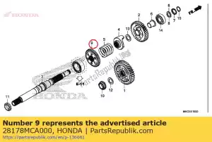 honda 28178MCA000 gear, reverse driven(45t) - Bottom side