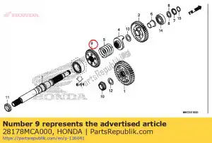 honda 28178MCA000 gear, reverse driven(45t) - Bottom side