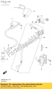 Suzuki 3180015501 relais assy, ??stm. - Onderkant