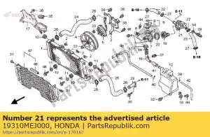 Honda 19310MEJ000 case comp.thermos - La partie au fond