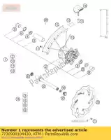 7730900104430, KTM, roue avant cpl.1,6x21exl ktm rally sx sxs 125 144 250 450 505 690 2007 2008 2009, Nouveau