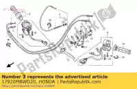 17920MBWD20, Honda, câble comp. b, accélérateur honda cbr 600 2001 2002 2003 2004 2005 2006 2007, Nouveau