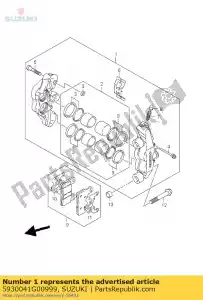 suzuki 5930041G00999 caliper l - Bottom side