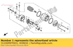Here you can order the motor assy., starting from Honda, with part number 31200MFP003: