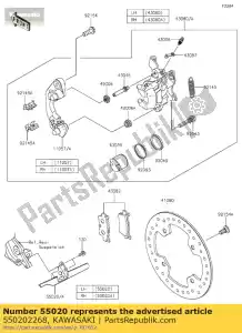 kawasaki 550202268 01 guarda, rr-caliper, lh - Lado inferior