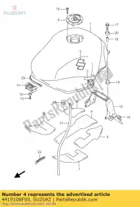 suzuki 4419108F00 shield,heat #1 - Bottom side