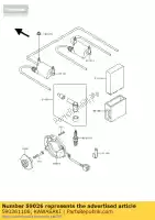 590261108, Kawasaki, coil-pulsazione kawasaki zephyr 550 , Nuovo