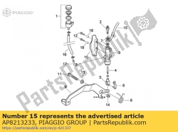 Aprilia AP8213233, Achterremslang, OEM: Aprilia AP8213233