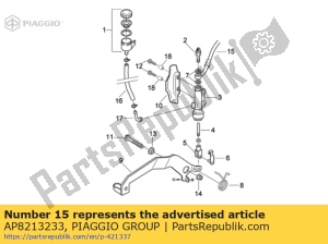 aprilia AP8213233 hinterer bremsschlauch - Unterseite