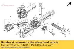 Aqui você pode pedir o conjunto de agulha, jato em Honda , com o número da peça 16012MY4601: