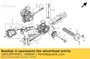 Honda 16012MY4601 conjunto de agulha, jato - Lado inferior