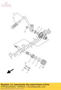 yamaha 5YPE56200000 manivela - Lado inferior