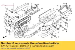 Aqui você pode pedir o emblema, l. Tampa da cabeça do cilindro em Honda , com o número da peça 12422MCA300: