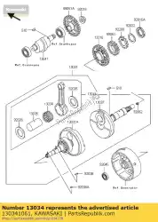 Here you can order the bearing-big end,pk32x kl250-d2 from Kawasaki, with part number 130341061: