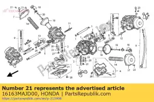 honda 16163MAJD00 junta, câmara de flutuação - Lado inferior