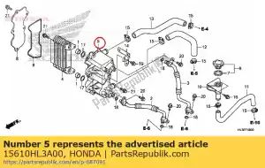 honda 15610HL3A00 body oil cooler - Bottom side