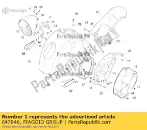 Piaggio Group 647846 copertura proiettore - Onderkant