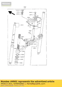 Kawasaki 440011303 widelec przedni - Dół