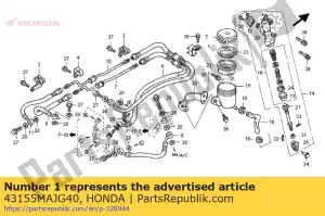 Honda 43155MAJG40 clamper a, rr. mangueira do freio - Lado inferior