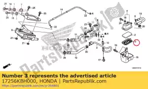 honda 17256KBH000 cover, sub air cleaner - Bottom side