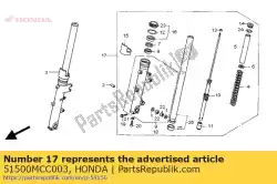 Here you can order the no description available at the moment from Honda, with part number 51500MCC003: