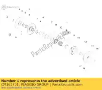 CM163701, Piaggio Group, clutch driven pulley assy. piaggio vespa fly liberty lx s 125 150 2011 2012, New