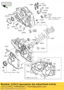 kawasaki 110121643 cap klf300-c1 - Lado inferior