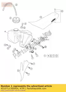 ktm 4510711300004 fuel tank 50 mini ac 2003 - Bottom side