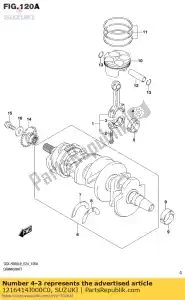 Suzuki 1216414J000C0 rodamiento, manivela p - Lado inferior