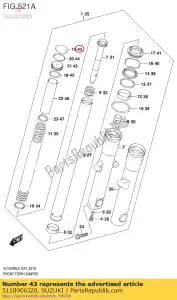 Suzuki 5118906J20 tampa, garfo - Lado inferior