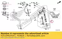 43510MGH641, Honda, subassy. do cilindro, rr. mestre honda  vfr 1200 2012 2013 2017, Novo