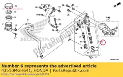 Tutaj możesz zamówić zespó? Cylindra, rr. Mistrz od Honda , z numerem części 43510MGH641: