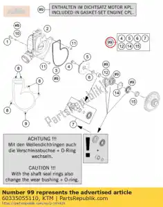 ktm 60335055110 pompa wodna rep. kit przys?. 1190 - Dół