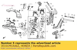 Qui puoi ordinare comp. Base, contatto da Honda , con numero parte 35101MCAA62: