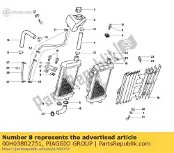 Here you can order the hose clamp from Piaggio Group, with part number 00H03802751: