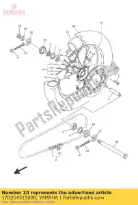 yamaha 17D254515000 tandwiel, aangedreven (51t) - Onderkant