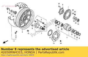 Honda 42650MW4315 juego de ruedas, rr - Lado inferior