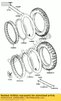 410021518, Kawasaki, pneumatico kx125-d1 kawasaki kdx 200 1985, Nuovo