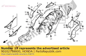 honda 90102758800 parafuso, p.t.o. mola de retorno, 6mm - Lado inferior