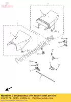 4SV247110000, Yamaha, cubierta, asiento individual yamaha yzf yzfr thunderace thunderrace 1000, Nuevo