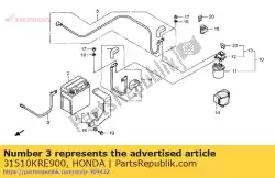 Ici, vous pouvez commander le aucune description disponible pour le moment auprès de Honda , avec le numéro de pièce 31510KRE900: