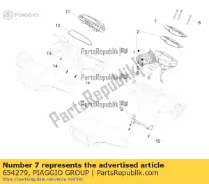 Piaggio Group 654279 instrument frame - Bottom side