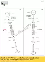 490780018, Kawasaki, válvula de motor de mola, exha kawasaki kx  f kx450f kfx450r kx450 450 , Novo